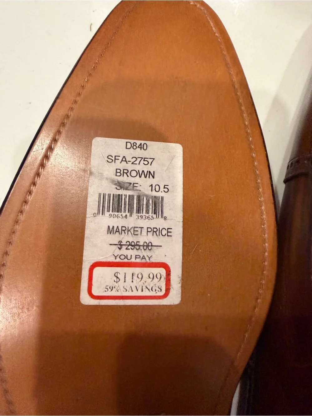 Saks Fifth Avenue Classic Brown Leather Men's Oxford Shoes